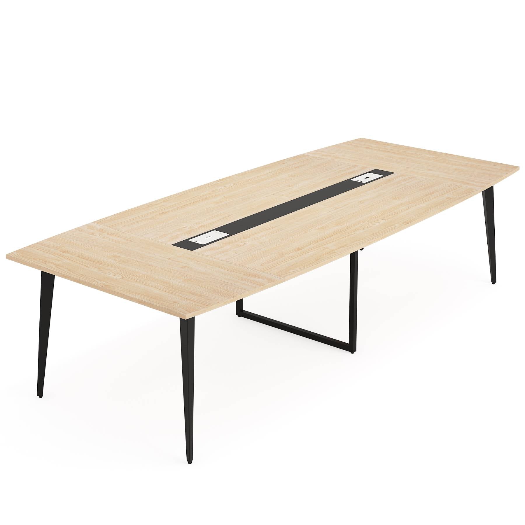 Tribesigns Conference Table, Modern 6FT / 8FT Boat Shaped Meeting Table Tribesigns